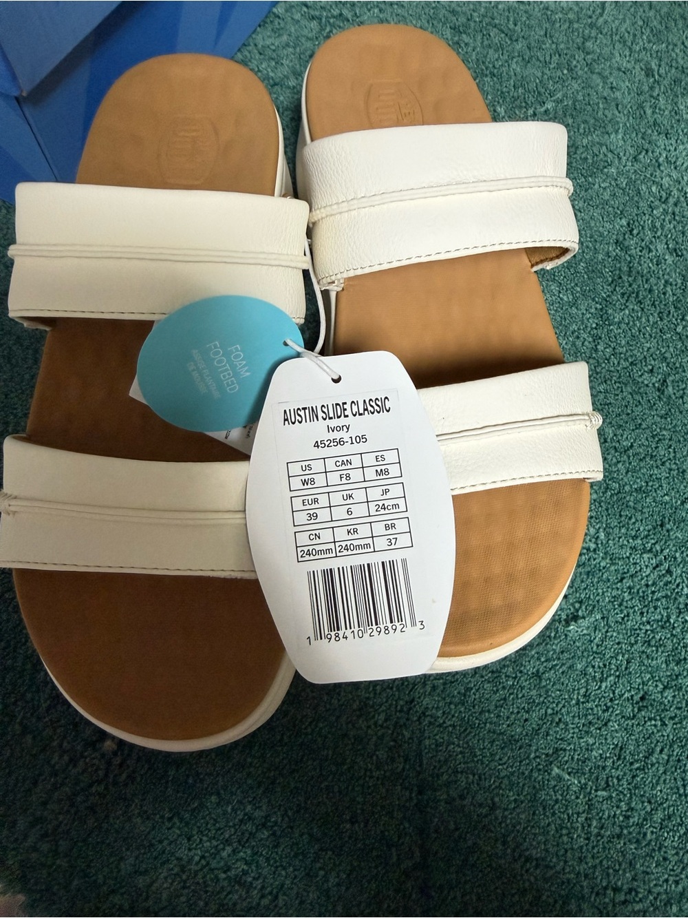 Hey Dude Women’s Cream Double-Strap Platform Slides - Picture 2 of 3